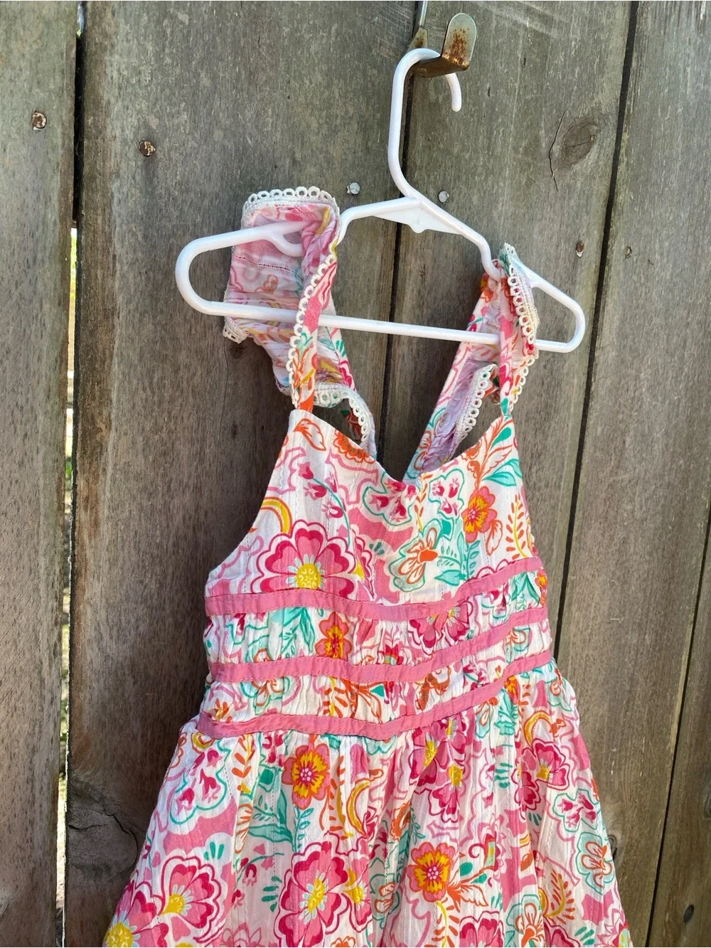 Shabby Chic Girls Tropical Paisley Sundress Size 7
